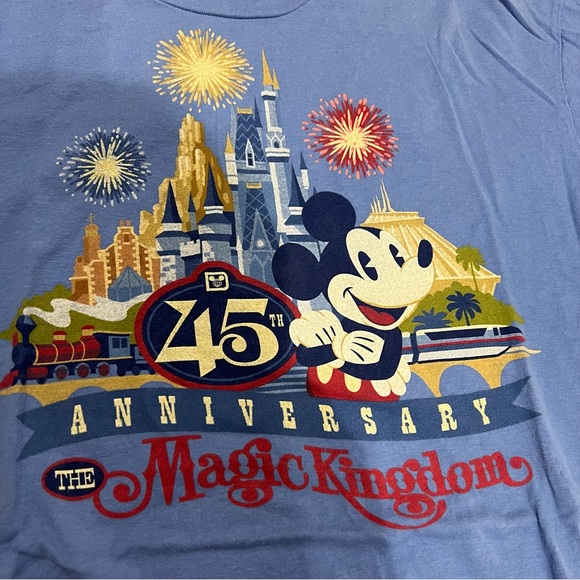 Disney / Magic Kingdom 45th Anniversary Celebration Short Sleeve Crewneck Shirt - Picture 2 of 6